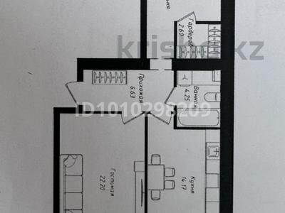 2-комнатная квартира · 69.34 м² · 4/12 этаж, Чингиз Айтматов 77/11 за 30.8 млн ₸ в Астане, Сарыарка р-н