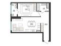 1-комнатная квартира · 53.31 м², Азимова 46А за ~ 38.3 млн ₸ в Ташкенте — фото 3