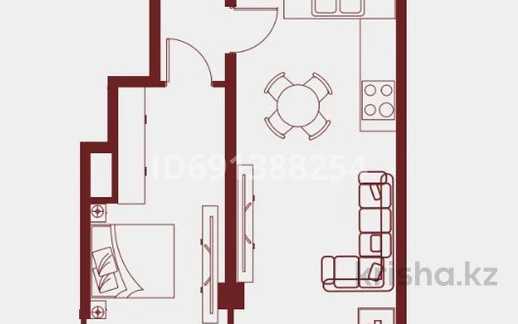 2-комнатная квартира, 48.4 м², 5/6 этаж, Илтипат 45/1 — Абая - Яссауи