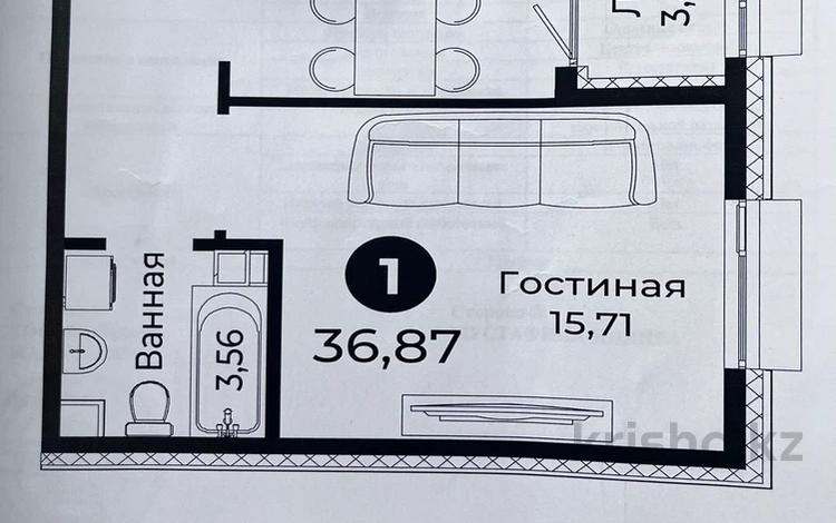 1-бөлмелі пәтер · 37 м² · 7/9 қабат, Толе би 21 — Туран/Улы Дала, бағасы: 21.7 млн ₸ в Астане, Нура р-н — фото 2