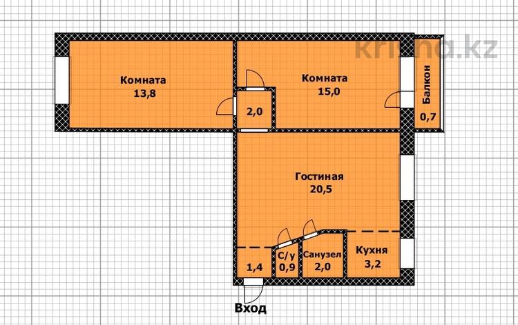 3-комнатная квартира, 60 м², 2/5 этаж, Петрова 14/2 за 20 млн 〒 в Астане, Алматы р-н — фото 18