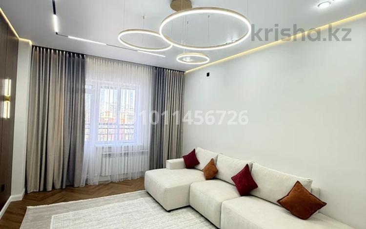 3-комнатная квартира · 102.1 м² · 11/16 этаж, Ракымжан Кошкарбаев 54A за 77 млн 〒 в Астане, Сарайшык р-н — фото 2