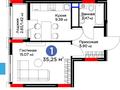 1-бөлмелі пәтер · 35.25 м² · 11/14 қабат, Е 915 11, бағасы: 27 млн ₸ в Астане, Есильский р-н — фото 22