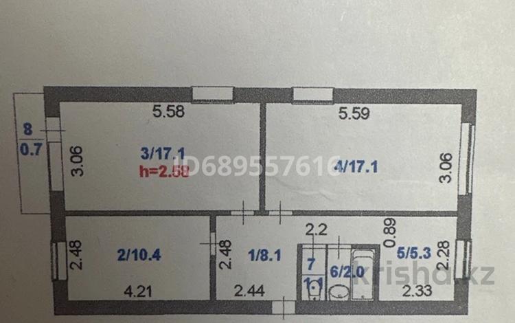 3-комнатная квартира, 62 м², 3/5 этаж, 5 мкр 31 — Напротив полиции за 9 млн 〒 в Степногорске — фото 2