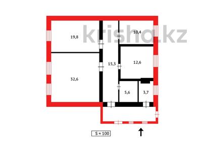 Отдельный дом · 3 комнаты · 100 м² · 10 сот., Мирас — БАМ за 20.5 млн ₸ в Абае