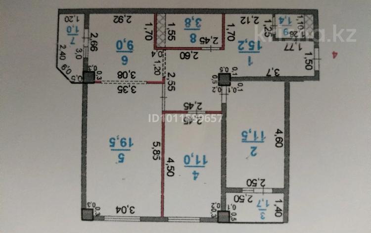 3-комнатная квартира · 71.4 м² · 1/9 этаж, мкр Астана 99 — Атамекен Садик за 33 млн ₸ в Шымкенте, Каратауский р-н — фото 2