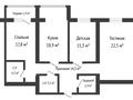 3-комнатная квартира · 101.4 м² · 3/5 этаж, Алтын Орда (бывш Батыс-2) за 43 млн ₸ в Актобе — фото 17