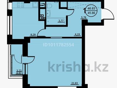1-комнатная квартира · 47 м² · 2/10 этаж, Мустофа Шокай 2 за ~ 19.8 млн ₸ в Астане, Сарайшык р-н