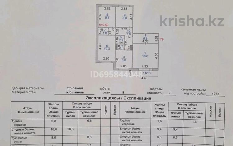 4-бөлмелі пәтер · 78.9 м² · 9/9 қабат, Степной 1 ш/а., Мкр Юго-Восток, мкр Степной 1 — Автостанция, бағасы: 24 млн ₸ в Караганде, Казыбек би р-н — фото 2