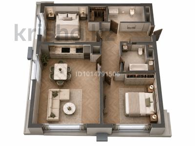 3-комнатная квартира · 80.49 м² · 9/9 этаж, Турар Рыскулов 18/1 за ~ 55 млн ₸ в Астане, Есильский р-н
