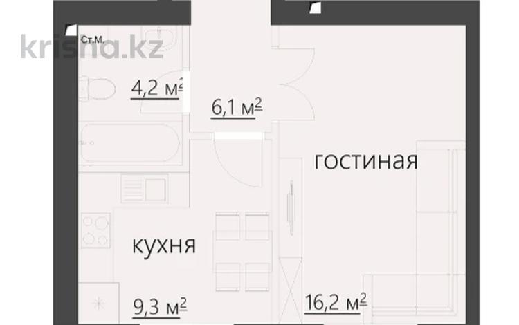 1-комнатная квартира · 38.7 м² · 1/5 этаж, мкр Михайловка , Крылова 15 за ~ 22.8 млн ₸ в Караганде, Казыбек би р-н — фото 2