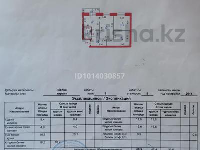 2-комнатная квартира · 66.8 м² · 9/9 этаж, Алихана Бокейханова 17 за 33 млн ₸ в Астане, Есильский р-н