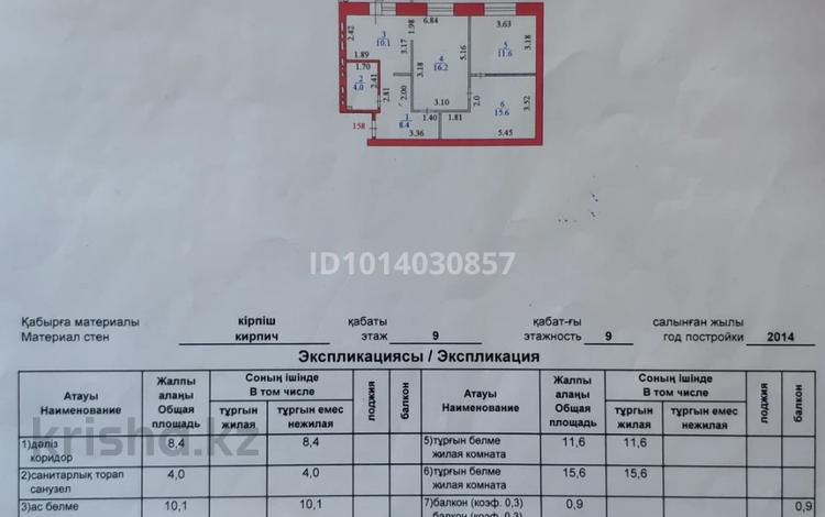 2-комнатная квартира · 66.8 м² · 9/9 этаж, Алихана Бокейханова 17 за 33 млн ₸ в Астане, Есильский р-н — фото 2