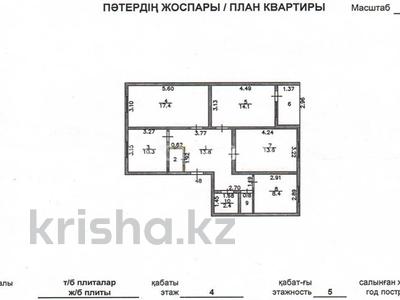 4-бөлмелі пәтер · 84.5 м² · 4/5 қабат, Микрорайон 7 28Б, бағасы: 20 млн ₸ в Новой бухтарме