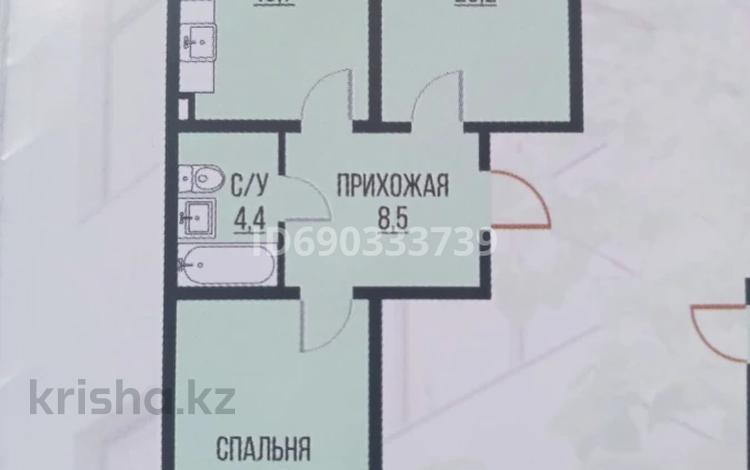 2-комнатная квартира, 68.3 м², 6/7 этаж, мкр Кайрат 303 за ~ 33.9 млн 〒 в Алматы, Турксибский р-н — фото 12