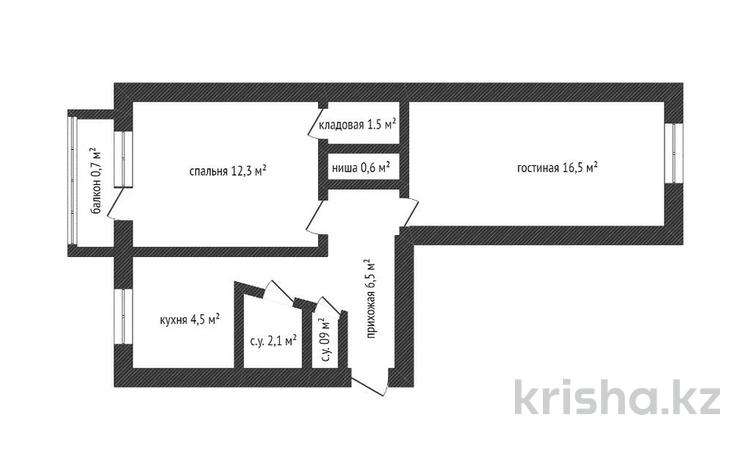 2-комнатная квартира, 45.7 м², 4/5 этаж, баймуканова 118 за 12.5 млн 〒 в Кокшетау — фото 2