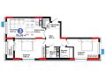 3-комнатная квартира · 76.06 м² · 11/17 этаж, Улы Дала 14 за ~ 49.4 млн ₸ в Астане, Нура р-н — фото 3