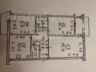 3-комнатная квартира, 62 м², 2/3 этаж, мкр Дорожник за 36 млн 〒 в Алматы, Жетысуский р-н