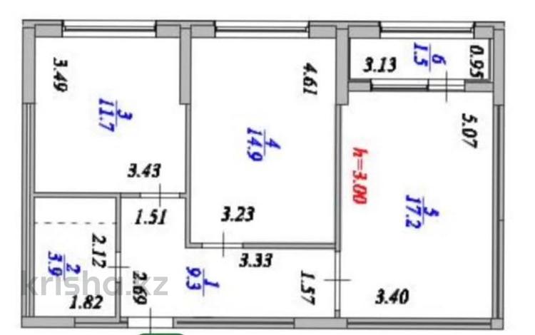 2-комнатная квартира · 59 м² · 5/17 этаж, Туран 83/2 за 33 млн ₸ в Астане, Нура р-н — фото 2