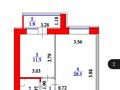 1-бөлмелі пәтер, 40 м², 8/12 қабат, Е 181 1/1 — Коргалжын—Ш. Айтматова, бағасы: 15.5 млн 〒 в Астане, Нура р-н — фото 15