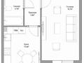 1-бөлмелі пәтер · 40.6 м² · 5/9 қабат, Капчагайской трассы квартал 1, дом 5, бағасы: 23 млн ₸ в Алматы — фото 14