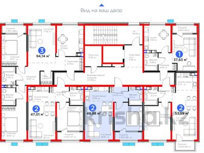 2-бөлмелі пәтер · 50 м² · 3/6 қабат, Бауыржана Момышулы, бағасы: 33.5 млн ₸ в Алматы, Алатауский р-н