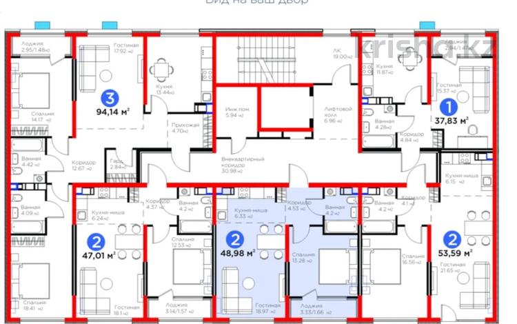 2-бөлмелі пәтер · 50 м² · 3/6 қабат, Бауыржана Момышулы, бағасы: 33.5 млн ₸ в Алматы, Алатауский р-н — фото 3