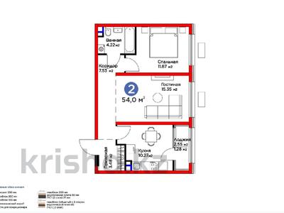 2-комнатная квартира · 54 м² · 2/6 этаж, мкр Гажайып, Бауыржана Момышулы — Монке би за 39.9 млн ₸ в Алматы, Алатауский р-н