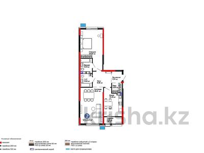 2-комнатная квартира · 93.3 м² · 7/9 этаж, Егизбаева 9/5 за 98 млн 〒 в Алматы, Бостандыкский р-н