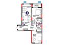 3-комнатная квартира · 77.46 м² · 8/14 этаж, Бухар жырау 31/1 за ~ 57.7 млн ₸ в Астане, Есильский р-н — фото 3