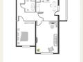 2-бөлмелі пәтер · 66.75 м² · 5/12 қабат, Ақкент ш/а. 90/3, бағасы: 44 млн ₸ в Алматы, Алатауский р-н