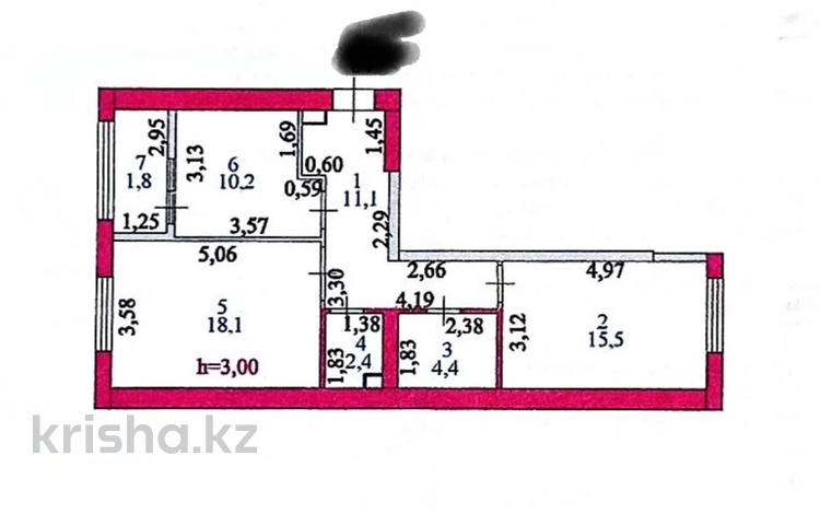 2-комнатная квартира, 63.5 м², 6/9 этаж, Бокейхана 16/1 за 35.5 млн 〒 в Астане, Есильский р-н — фото 2