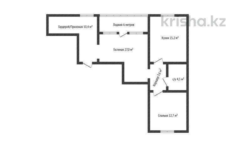 2-бөлмелі пәтер · 77 м² · 5/9 қабат, Зелёная 25/1блокБ, бағасы: 38 млн ₸ в Костанае — фото 2