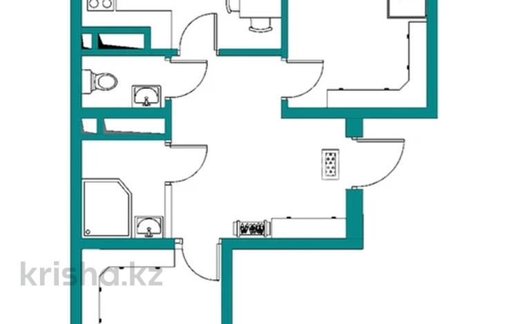 2-комнатная квартира, 68.3 м², 2/9 этаж, мкр Кокжиек, Жолымбет 42/5 за 26 млн 〒 в Алматы, Жетысуский р-н — фото 3