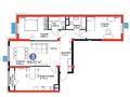 3-комнатная квартира · 107 м² · 4/16 этаж, Сырым батыра 2 — Пересечение ул. Сырым батыра и ул. Тулеметова за 55 млн ₸ в Шымкенте