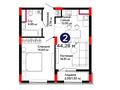 2-комнатная квартира · 44.28 м² · 12/17 этаж, Улы Дала 14 за ~ 26 млн ₸ в Астане, Нура р-н — фото 3
