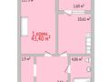 1-бөлмелі пәтер, 40.36 м², 13/14 қабат, Набережная 44, бағасы: ~ 19.6 млн 〒 в Костанае — фото 3