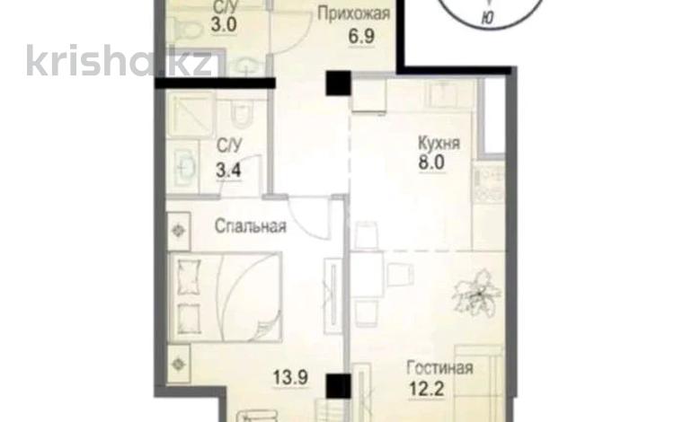 2-комнатная квартира, 48.1 м², 7/13 этаж, Толе би 189/3 — Жарокова за 39.5 млн 〒 в Алматы — фото 2