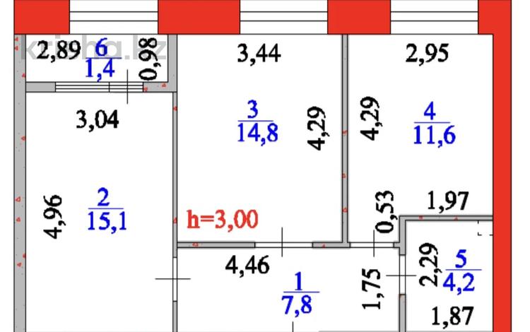 2-комнатная квартира · 55 м² · 5/12 этаж, Бухар Жырау 27 за 51 млн ₸ в Астане, Есильский р-н — фото 2
