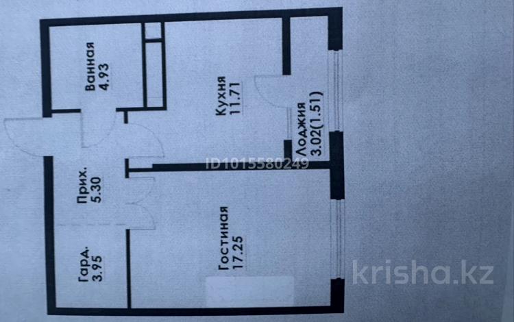 1-комнатная квартира · 44.65 м² · 6/12 этаж, Макатаева - Байтурсынова 129/1 за 40.5 млн ₸ в Алматы, Алмалинский р-н — фото 2