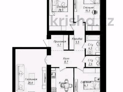 4-комнатная квартира · 117 м² · 10/12 этаж, Улы дала 40 за 64 млн ₸ в Астане, Нура р-н
