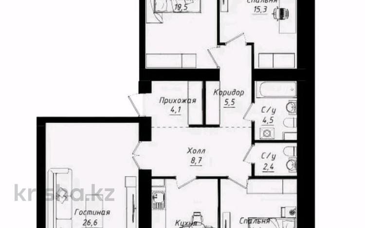 4-комнатная квартира · 117 м² · 10/12 этаж, Улы дала 40 за 64 млн ₸ в Астане, Нура р-н — фото 2
