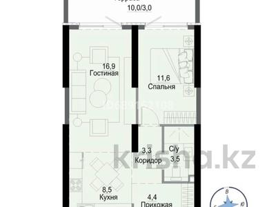 2-комнатная квартира, 52.2 м², 2 этаж, Жандосова — Утепова угол Кекилбайулы за 35 млн 〒 в Алматы, Бостандыкский р-н
