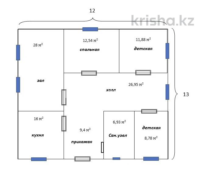 Отдельный дом · 4 комнаты · 150 м² ·