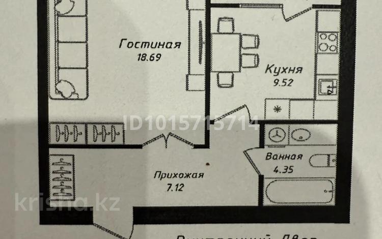 1-бөлмелі пәтер · 41 м² · 6/12 қабат, Улы Дала 38а, бағасы: 27 млн ₸ в Астане, Нура р-н — фото 2