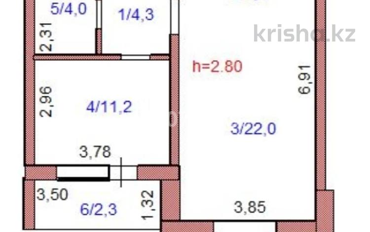 2-комнатная квартира, 48.4 м², 5/5 этаж, Кудайбердиева 102