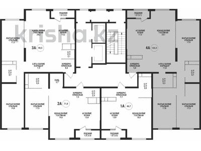 4-бөлмелі пәтер · 122.3 м² · 13/16 қабат, Сатпаева 90/58, бағасы: 90 млн ₸ в Алматы, Бостандыкский р-н