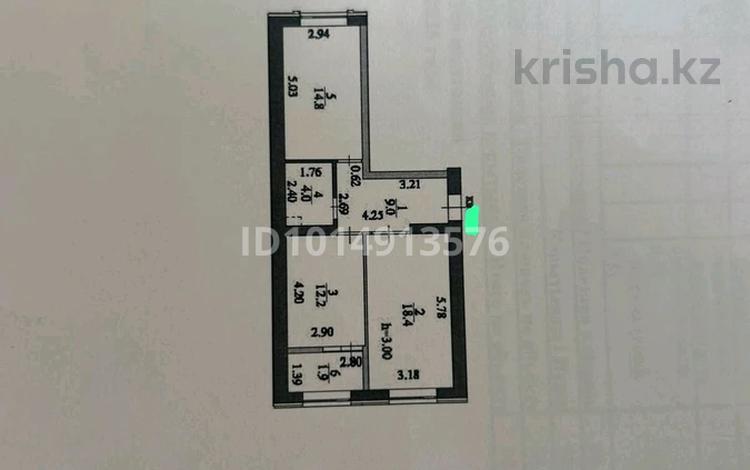 2-комнатная квартира · 61 м² · 7/9 этаж, Мухамеджан Тынышбайулы 10 за 33.5 млн ₸ в Астане, Сарайшык р-н — фото 2