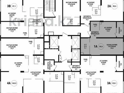 1-бөлмелі пәтер, 54.6 м², 18/19 қабат, Аль-Фараби 41, бағасы: 55 млн 〒 в Алматы, Бостандыкский р-н