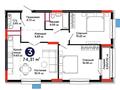 3-комнатная квартира · 75 м² · 8/9 этаж, Е-321 6/2 за ~ 45 млн ₸ в Астане, Есильский р-н — фото 4